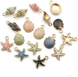 Authentic Talisman of the Abyssal Tides: Gold-Plated Ocean Charms