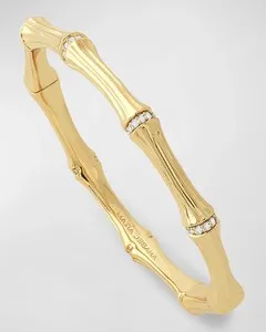 Authentic The Golden Bamboo Sanctuary Hinged Bangle