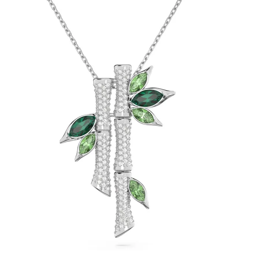 Authentic 2026 High-Quality Birthday Stone Bow Bamboo Flower Lucky Charm Simple Elegant High-End Necklace - Holiday