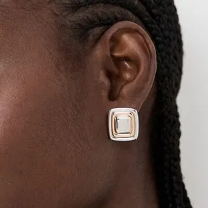 Authentic Celestial Geometry Gold Studs: The Architect of Aura