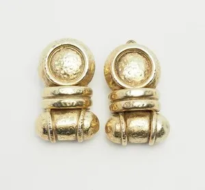 Authentic Celestial Geometry Gold-Plated Clip-On Earrings by Antioch