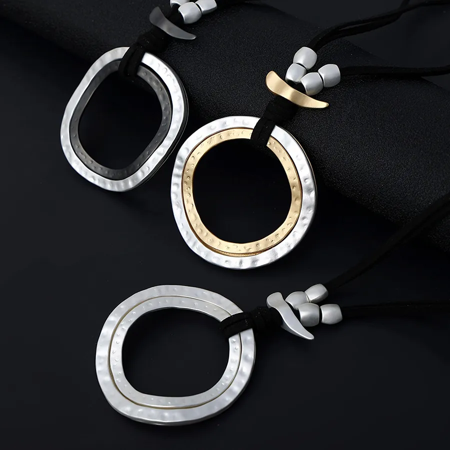 Authentic DIY accessories jewelry popular geometry Europe, America and foreign trade women autumn and winter retro simple long necklac