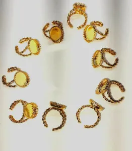 Authentic Eternal Circle: 10 Sacred Gold Plated Rings for Weaving Protection and Serenity