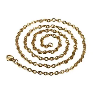 Authentic 5/10pcs Gold Plated Cable O Link Chain Necklace Choker 18"/22"