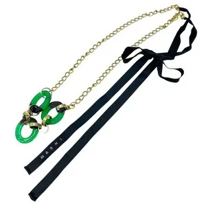 Authentic The Infinite Ribbon of Marni Gold-Plated Chain Talisman