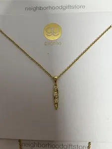 Authentic Gorjana 18K gold plated Collette Marquise Adjustable Necklace B-1810-104-02-G