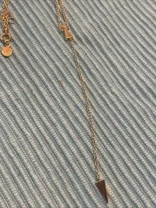 Authentic Gorjana Arrow Pointing Delicate Necklace 18k Gold Plated 18” Length W/extender