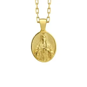 Authentic Saint Tatiana of Rome Necklace in Polished 925k Silver with Chain for Women