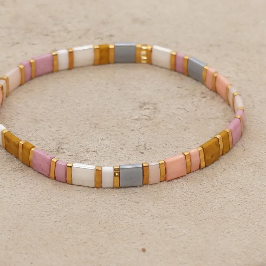 Authentic Go2Boho Miyuki Bracelet Tila Beads Bracelets Boho Jewelry For Her Handmade Beaded Pulseras Summer Beach Jewellery