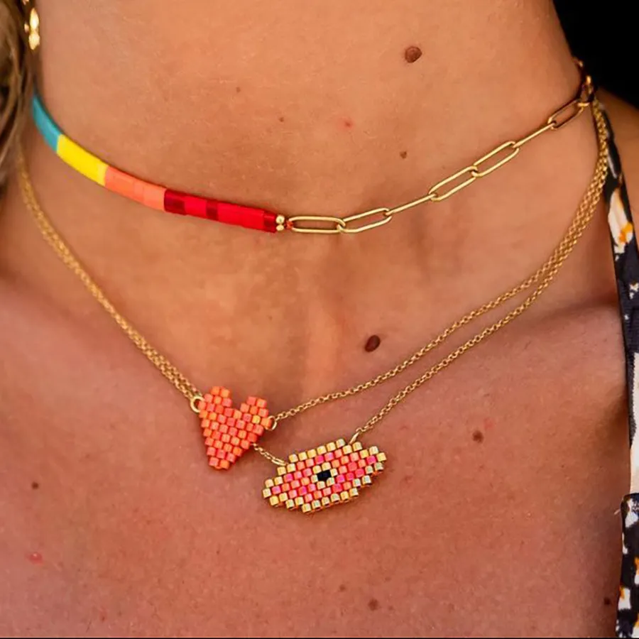 Authentic Go2boho Jewelry 2021 Choker Boho Miyuki Necklaces Tila Chain Necklace For Women Chains Collar Femme Gifts