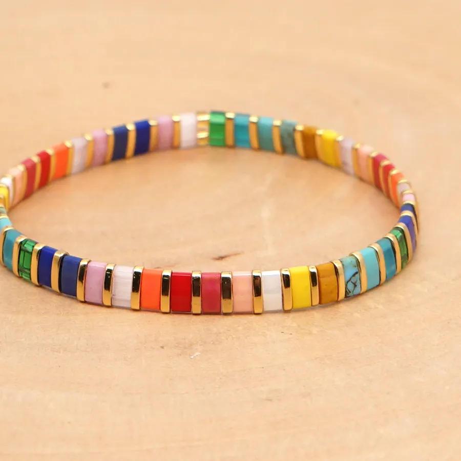 Authentic Go2boho Friendship Bracelet Miyuki Tila Beads Bracelets For Women Jewelry Bohemian Summer Rainbow Pulseras Jewellery