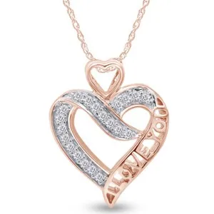 Authentic The Eternal Devotion Heart Talisman in Radiant 14K Rose Gold Plated Light