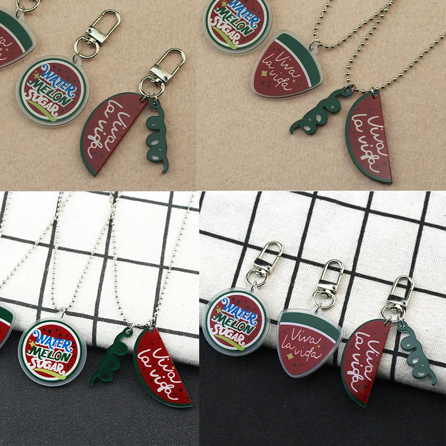 Authentic 2/3pcs/set TV Series Shining Watermelon 반짝이는 워터멜론 Ha Eun-gyeol Cosplay Viva La Vida Keychain Pendant Necklace Accessories Gifts