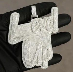 Authentic 4.20Ct Round Cut Simulated Diamond Level Up Pendent White Gold Plated 925 Silver