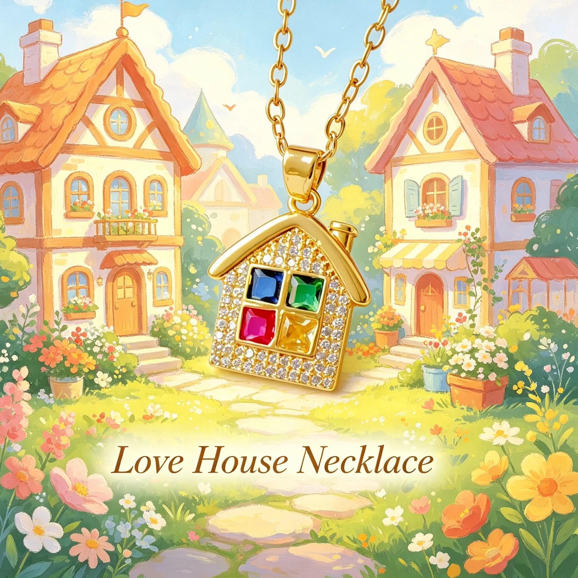 Authentic Enchanted Hearthstone Necklace: A Fairytale Sanctuary in Gold