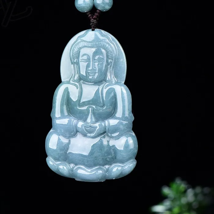 Authentic The Celestial Guanyin: Jadeite Amulet of Infinite Compassion