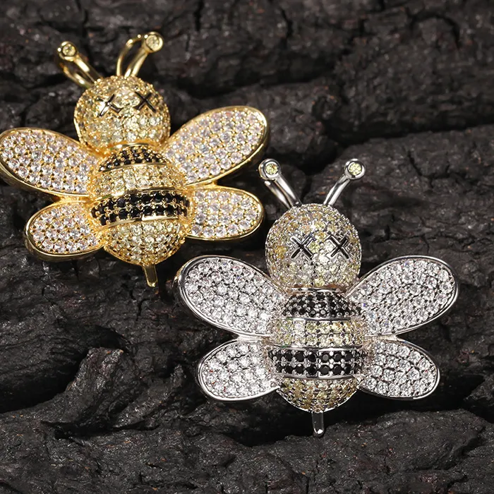 Authentic Shield of Protection: Iced Out Bee Amulet