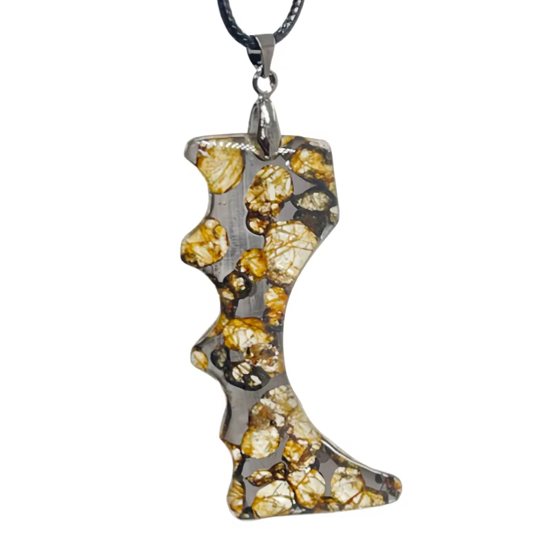 Authentic Sacred Guardian of the Cosmos: Seymchan Olive Meteorite Pendant