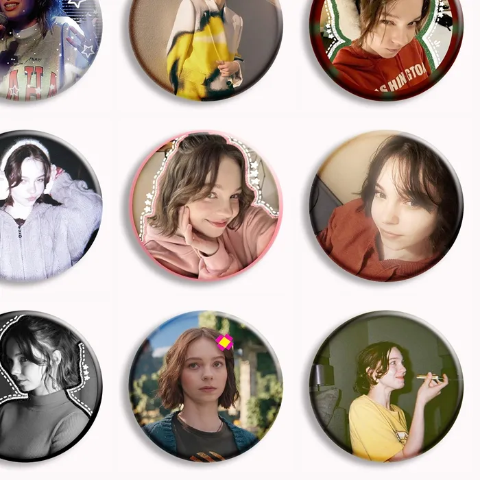 Authentic Emma Myers Aesthetic Soft Button Pin Hot Singer Brooches Badge Bag Accessories Jewelry Fans Collect Friends Gifts