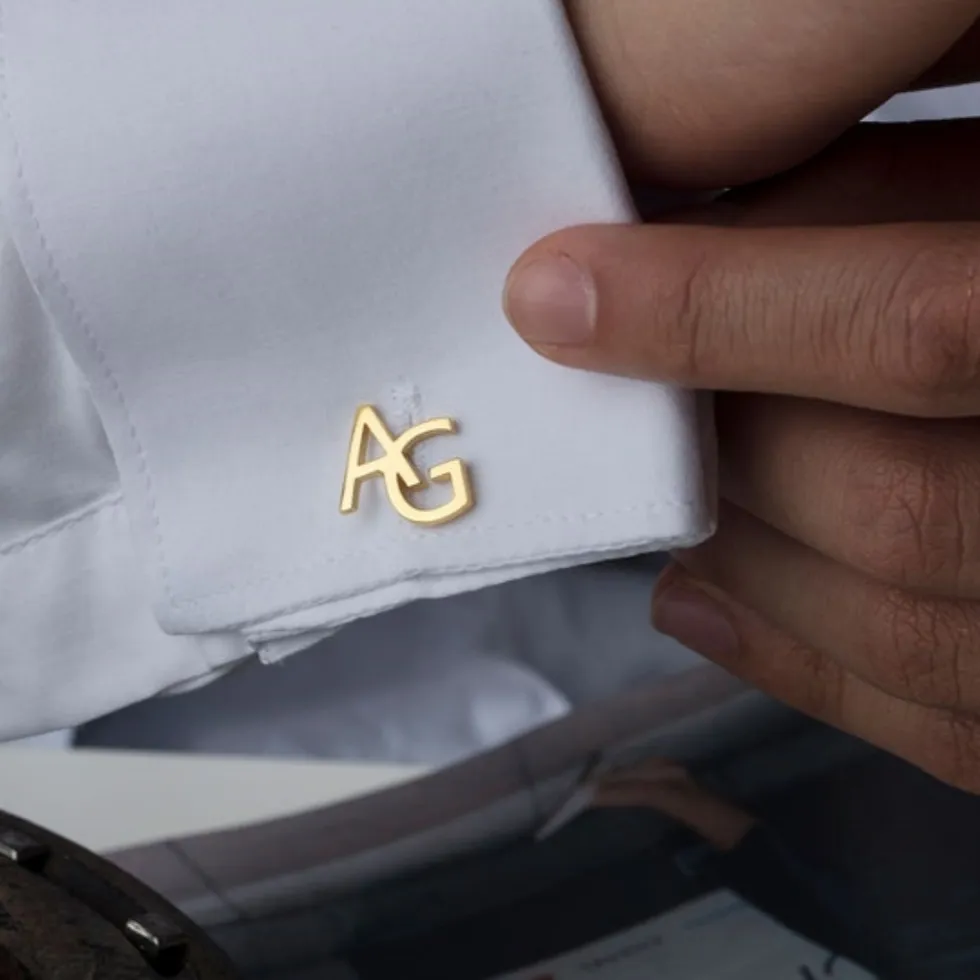 Authentic Custom Name Cufflinks for Men Personalized Letters Buttons Shirt Jewelry Groom Best Man Wedding Gifts