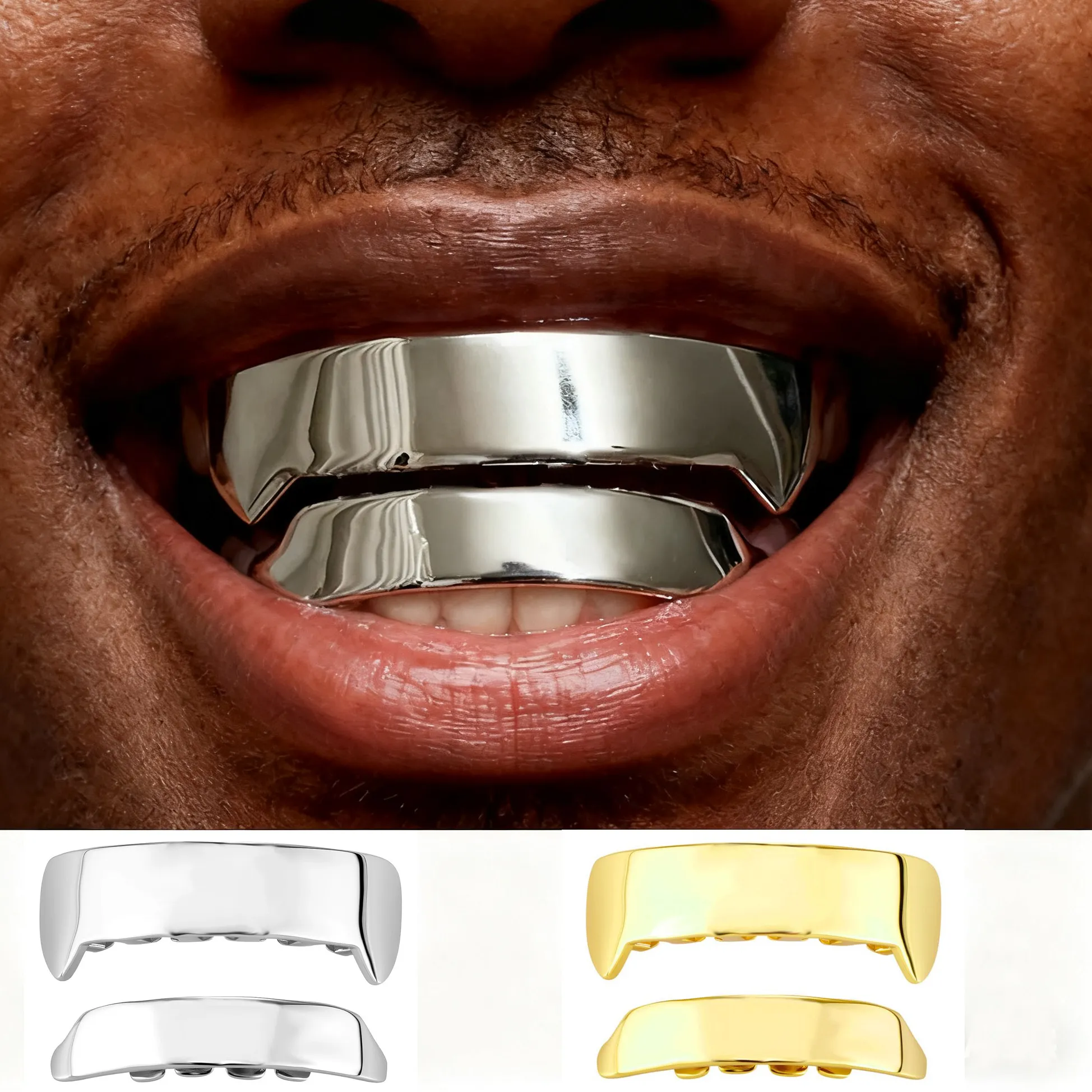 Authentic The Gilded Fang of the Cyber-Oracle: 12-Piece Sacred Mouth Armor