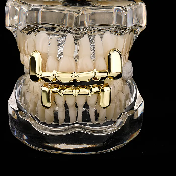 Authentic TOPGRILLZ Hip Hop Fangs Mouth Teeth Grillz Trend Glossy Tooth Caps Decor For Women Men Jewelry Cosplay Party Dental Grills