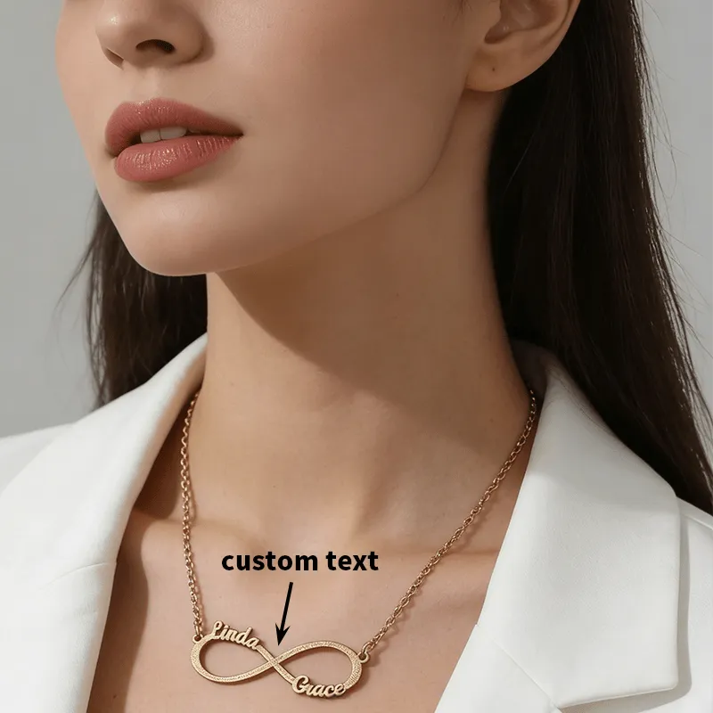 Authentic versatile personalized chic sexy beautiful elegant high-end gold unlimited symbol initials custom necklace, custom jewel