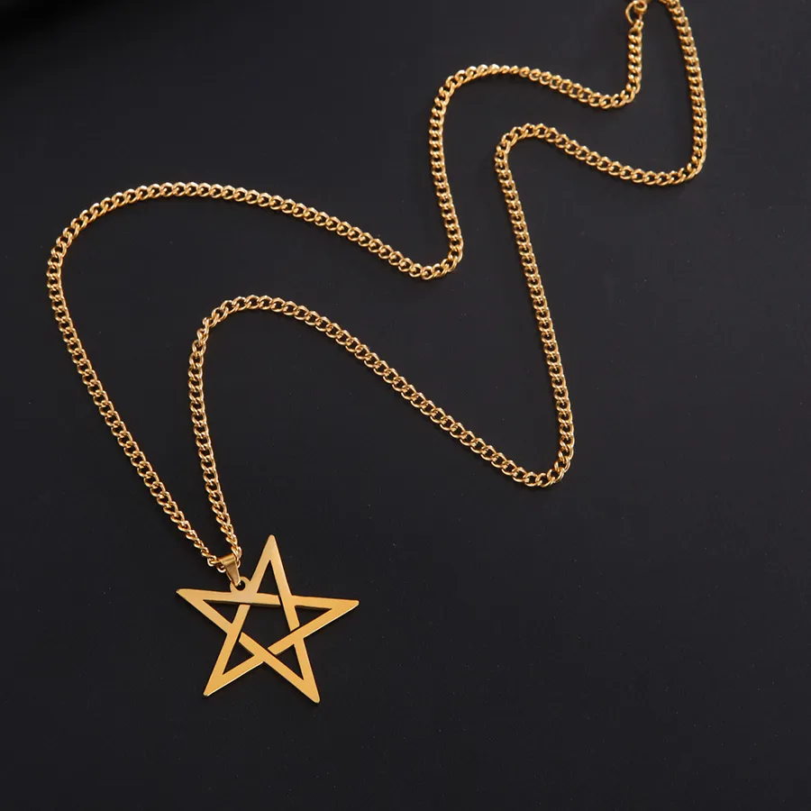 Authentic Vassago Inverted Pentacle Necklace Gothic Pentagram Pendant Occult Amulet Witchcraft Satanic Jewelry