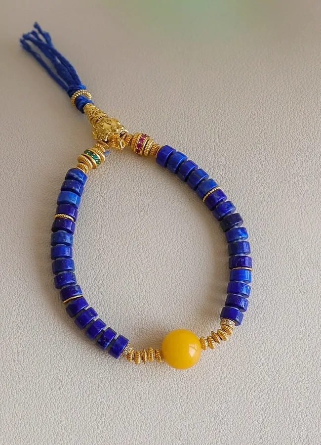 Authentic Mystical Mahakala's Tri-Pass Lapis Lazuli Charm