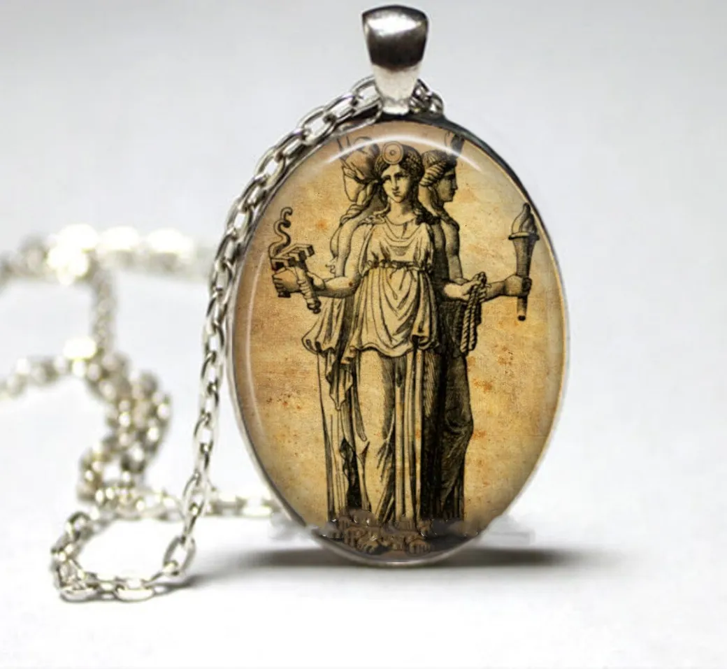Authentic Hecate’s Torch Amulet – Mystic Glass Oval Choker
