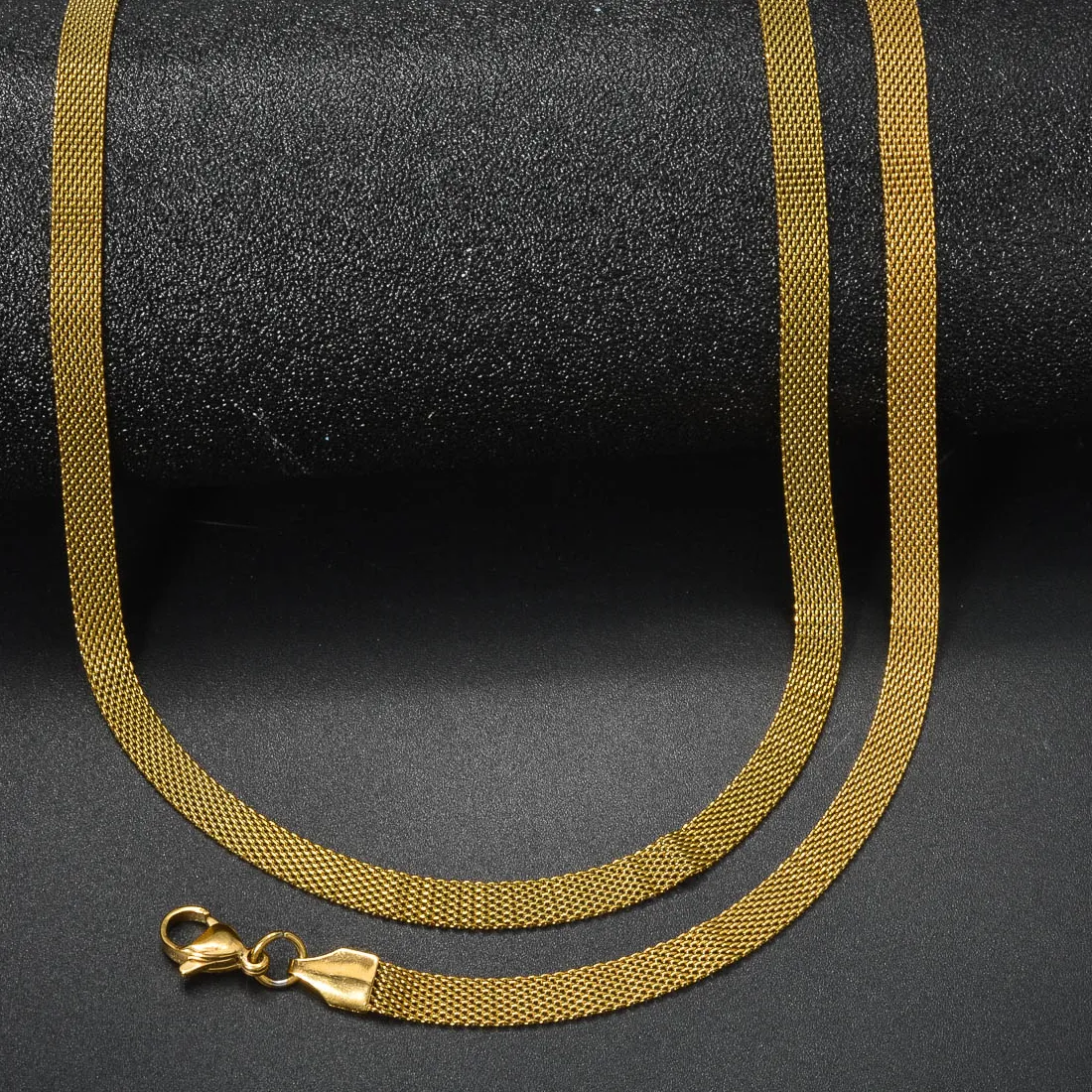 Authentic 18K Gold Plated Snake Chain Jewelry Set Women Waterproof Necklace Bracelet Anti Tarnish Minimalist Accessory