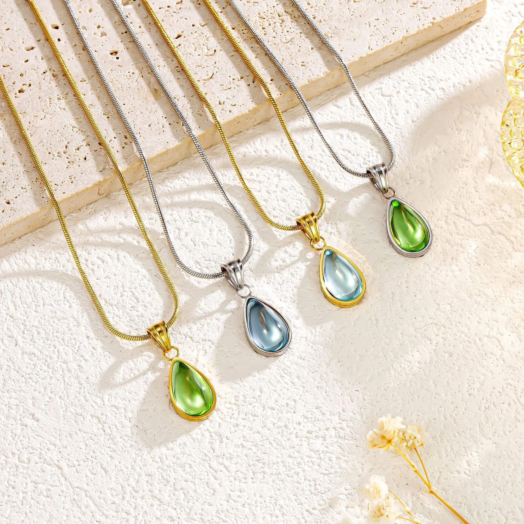 Authentic The Crystalline Tear: Dainty Water Drop Zircon Talisman