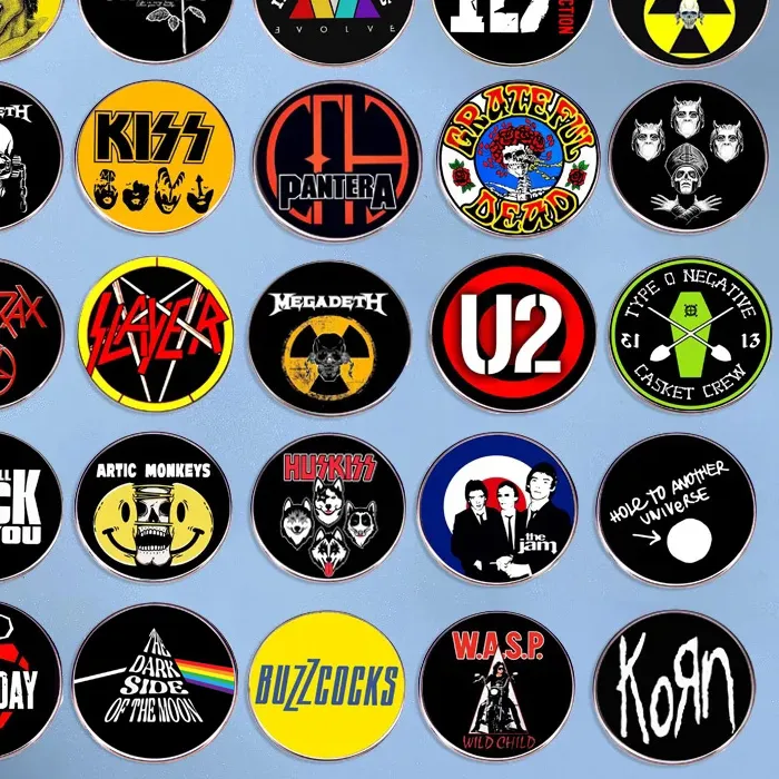 Authentic Pop Rock Band Pin Punk Music Badge Song Singer Album Brooch Fan Friend Collection Band Jewelry Accessories