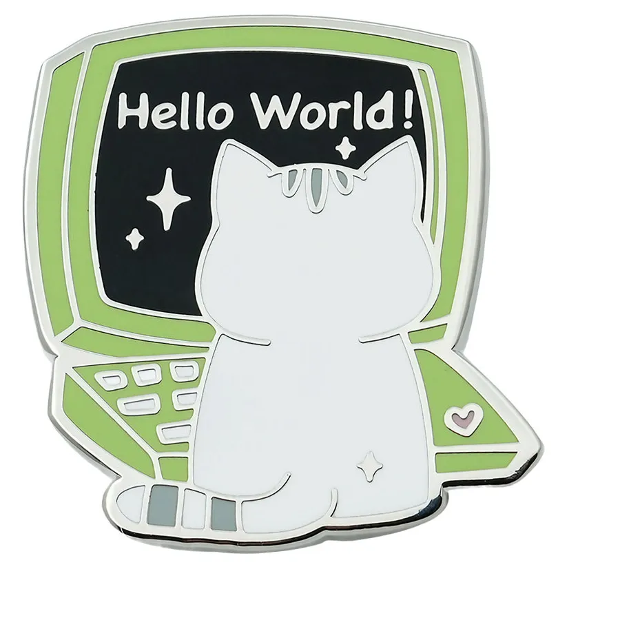Authentic The Digital Familiar Retro Computer Cat Talisman
