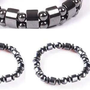 Authentic Simple beaded elastic magnetic magnet bracelet black beads magnetic therapy health jewelry