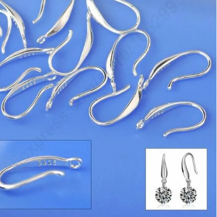 Authentic Big Promotion 50 Pcs Jewelry Accessories Good Quality 925 Sterling Silver Earring Hooks Leverback DIY Fittings Hot Sale