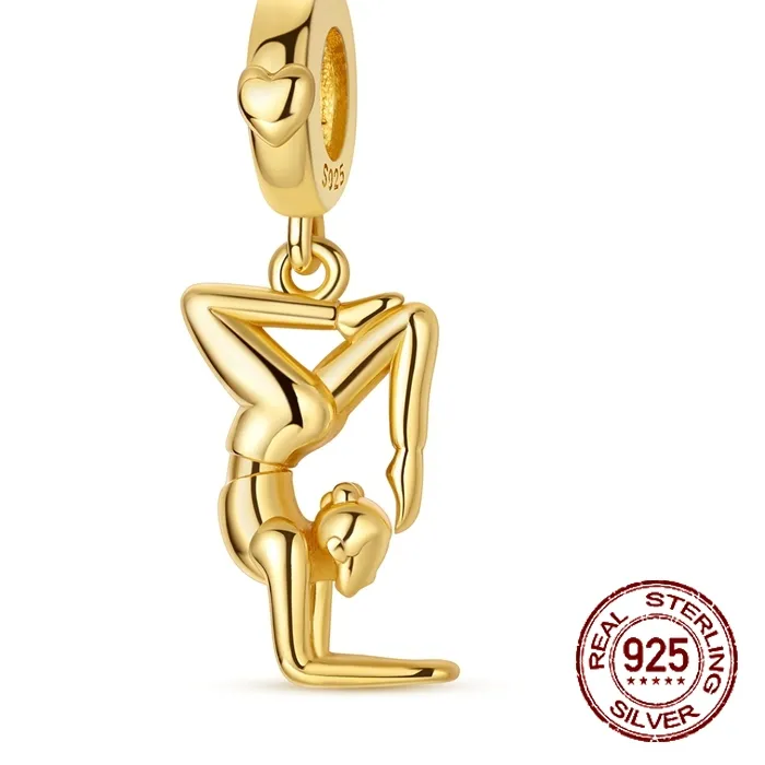 Authentic Sacred Asana: Golden Yoga Pose Charm