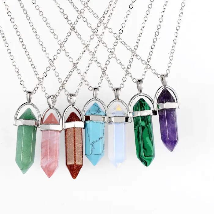 Authentic Celestial Hexagonal Chakra Pendant – Lapis‑Opal Healing Necklace (18”)