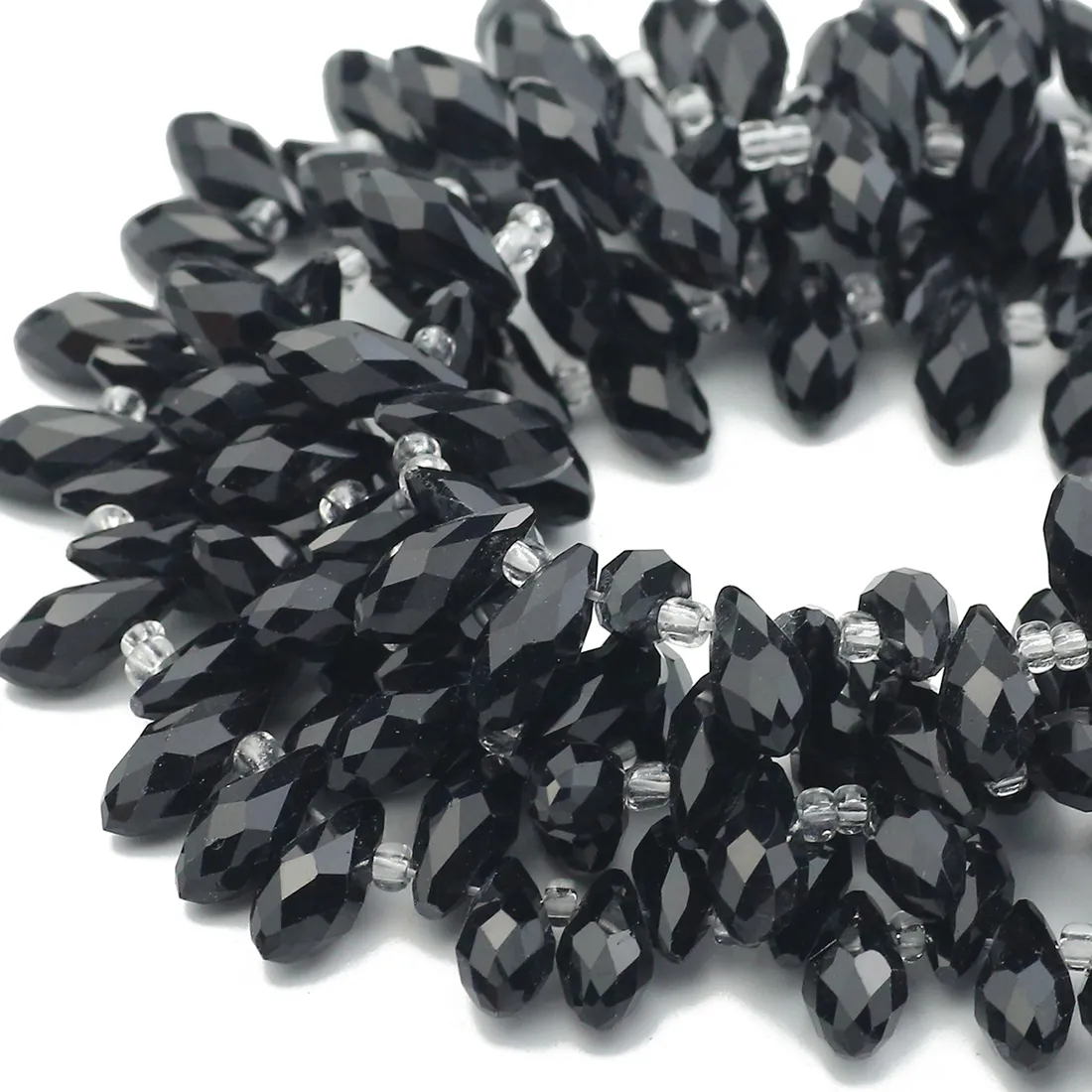 Authentic Water Droplet Side- Hole Black Ab Color Austrian Crystal Loose Beads Spacers For Diy Jewelry Charms Making Accessories 5 6 8Mm