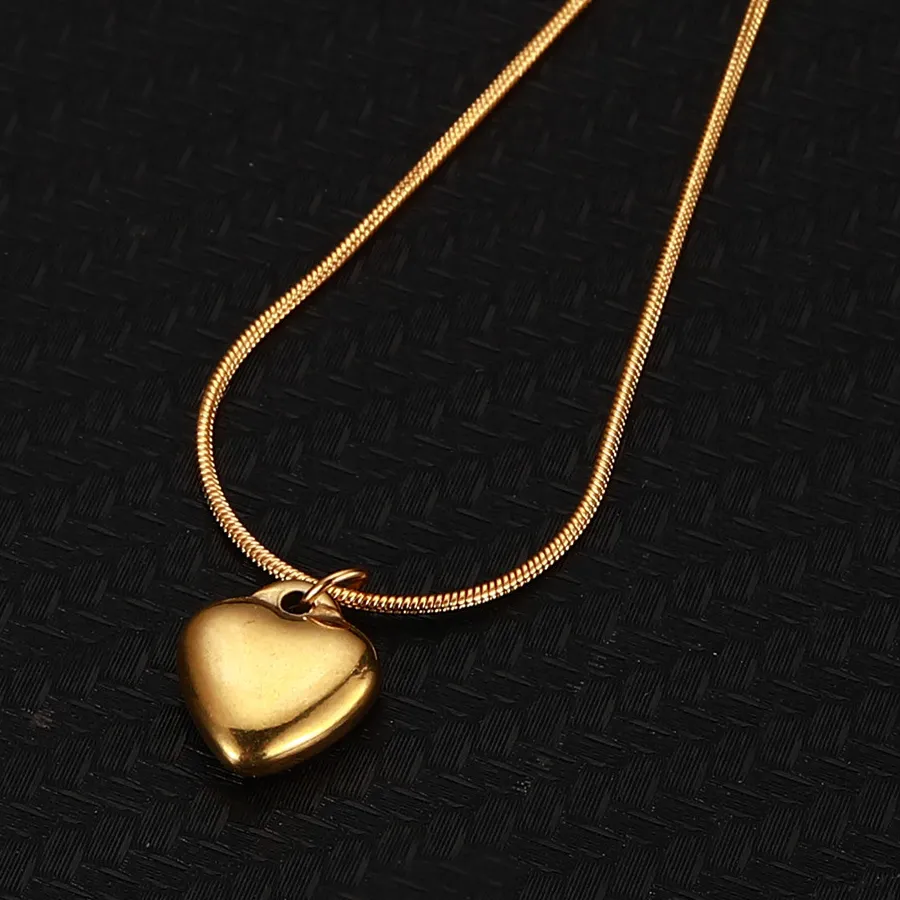 Authentic MisenBaBa Puffy Heart Pendant Necklace For Woman Necklaces Jewelry