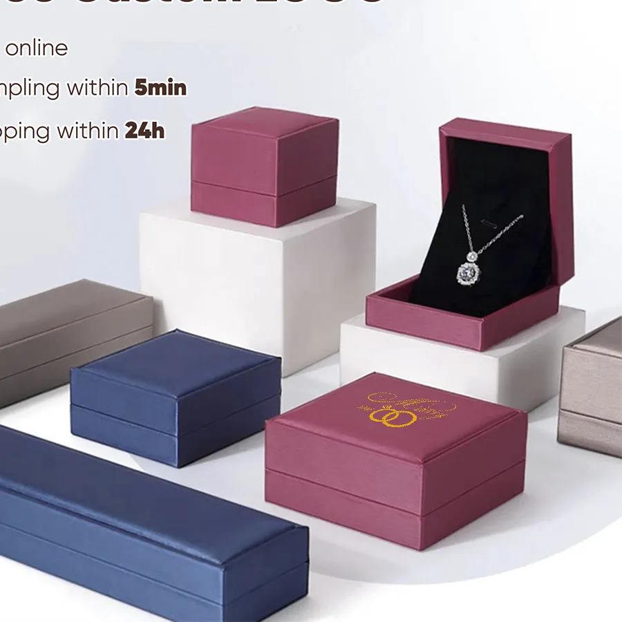 Authentic Luxuriy Ring Box Free Custom Your Logo Text Personalized,Jewelry Boxes,Jewelry Packaging Jewelry Storage Boxs Packaging Box