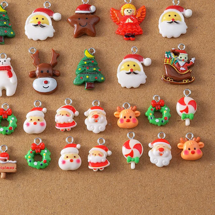 Authentic Set of Ten Winter Solstice Holiday Resin Pendants