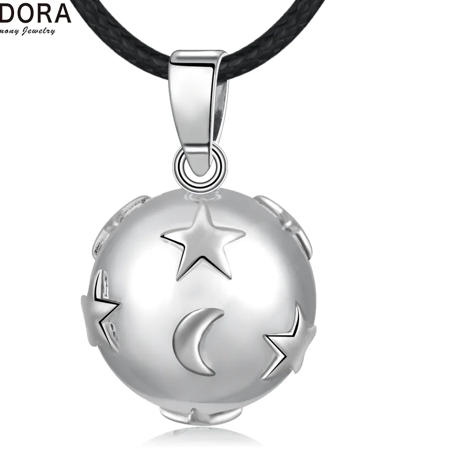 Authentic Eudora Star Moon Print Baby Chime Angel Caller Pregnant Bola Muscial Sound Harmony Ball Pendant Necklace Jewelry For Pregnancy