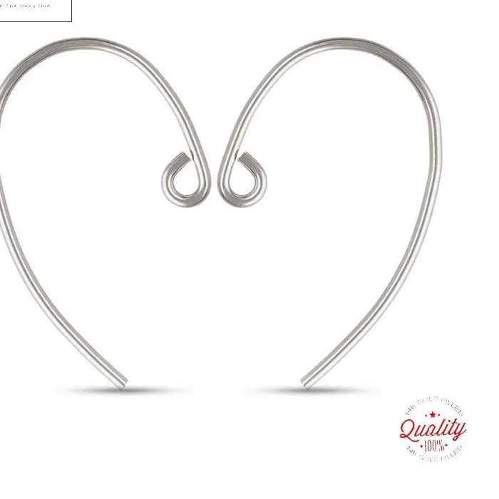 Authentic 925 Sterling Silver Bass Clef Ear Wire .030" (0.76mm) Silver Ear Wire for Jewelry Making Earring Accessories Clasps for Jewelry