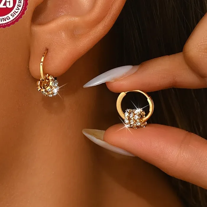 Authentic Golden Hoop Earrings Of Divine Protection