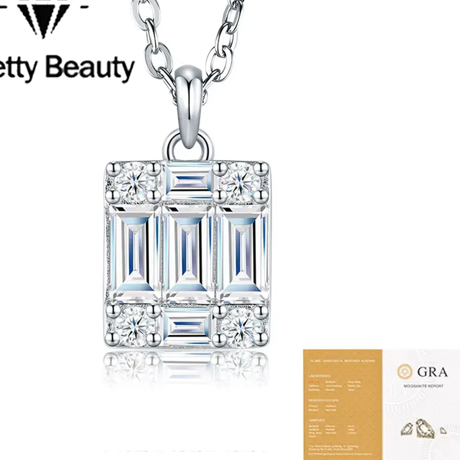 Authentic The Emerald Portal Art Deco Moissanite Pendant