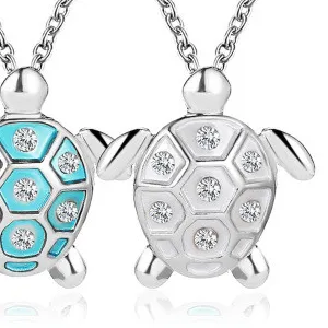 Authentic Cross-border hot jewelry temperament wild turtle necklace simple cute little turtle pendant clavicle chain
