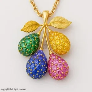Authentic The Orchard of Abundance: Gilded Fruit Cluster Talisman