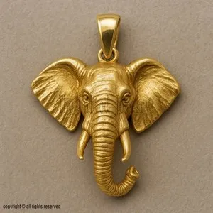 Authentic The Gilded Guardian: Sacred Elephant Wisdom Amulet
