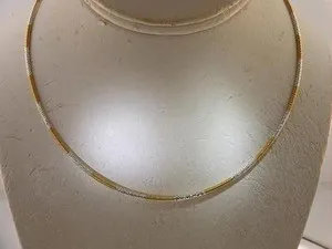 Authentic The Celestial Luminary: Two-Tone Golden Omega Chain